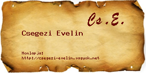 Csegezi Evelin névjegykártya